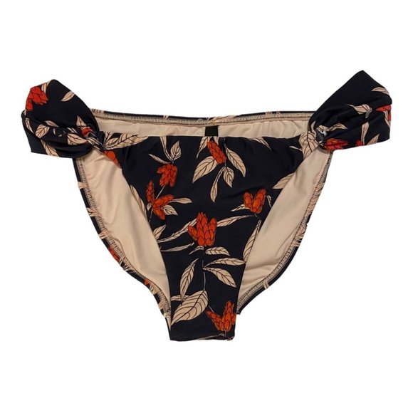 NWOT ViX‎ by Paula Hermanny Loop Bikini Bottom Retro Flower, Navy Pink  S - Picture 14 of 16